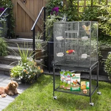 ZENY Large Bird Flight Cage with Rolling Stand for Birds