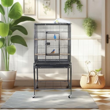 ZENY Large Bird Flight Cage with Rolling Stand for Birds