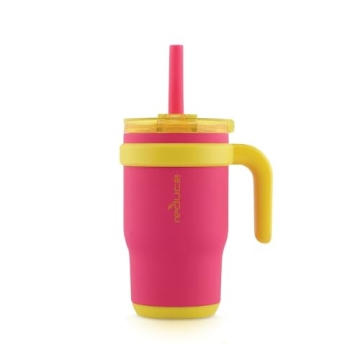 REDUCE 14 Oz Coldee Kids Tumbler with Lid and Straw - Coldee Insulated Travel Mug - Spill-Proof, Swe...