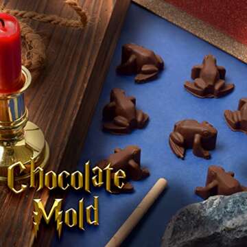 Passover Silicone Frog Molds - Chocolate, Candy, Jelly and Ice Tray in Fun 10 Plague Frog Shape - Pesach Seder and Kitchen Accessories by The Kosher Cook