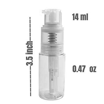impac Luster dust spray Powder Sprayer duster PET Bottle Pump dispenser 3 pack perfect for Glitter/Powder/Luster Dust/Dry shampoo