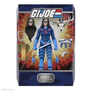 Super7 ULTIMATES! G.I. Joe Baroness (Dark Blue) - 7" G.I. Joe Action Figure with Accessories Classic Cartoon Collectibles and Retro Toys