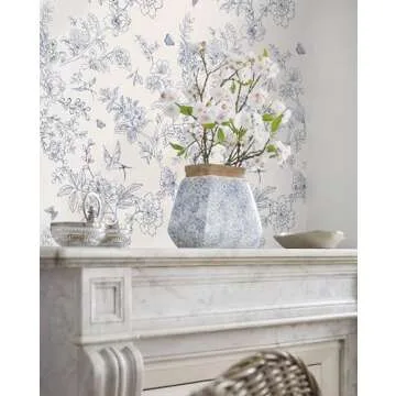 Froluya Vintage Floral Peel and Stick Wallpaper for Easy Decor