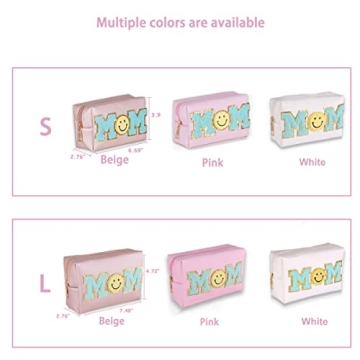 Stylish Preppy Patch Makeup Bag for Mothers and Women