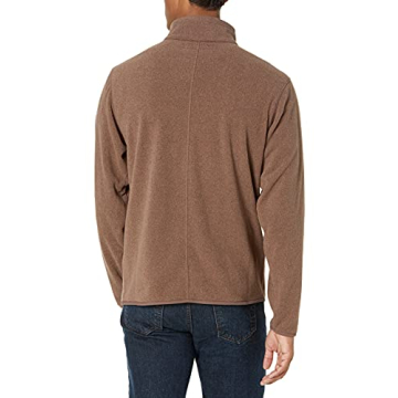 Men's Full-Zip Fleece Jacket in Brown Heather