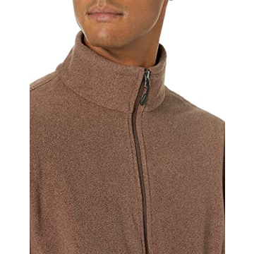 Men's Full-Zip Fleece Jacket in Brown Heather