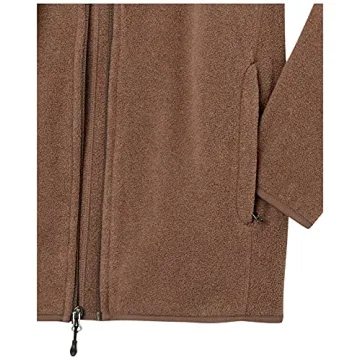 Men's Full-Zip Fleece Jacket in Brown Heather