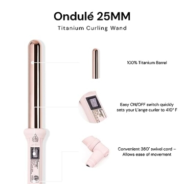 L'ANGE Hair Titanium Curling Wand for Long-Lasting Waves