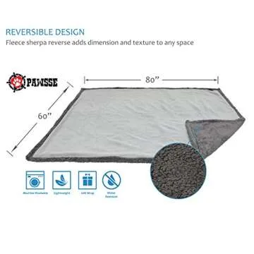 Kritter Planet Waterproof Bed Blanket, Reversible Sherpa Fleece Bed Cover for Adults Intimancy, Leakproof Furniture Protector