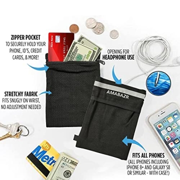 AMABAZR Lightweight Wrist Wallet for Active Travel
