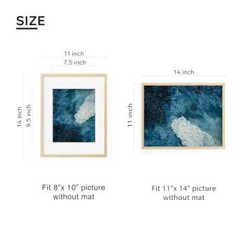 Stylish TONES FRAME DESIGN 11x14 Natural Wood Frame for Home Decor