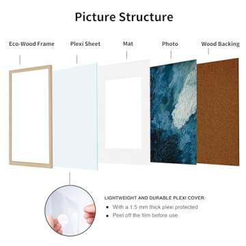 Elegant TONES FRAME DESIGN 11x14 Natural Wood Picture Frame