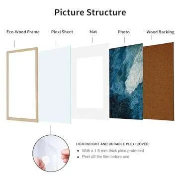 Elegant TONES FRAME DESIGN 11x14 Natural Wood Picture Frame