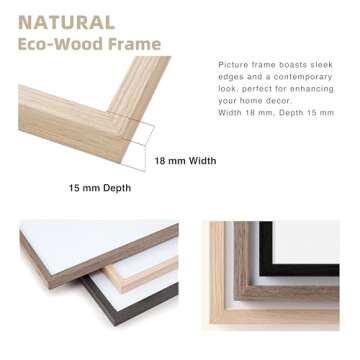 Elegant TONES FRAME DESIGN 11x14 Natural Wood Picture Frame