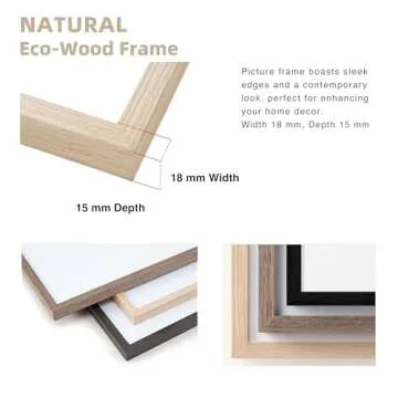 Elegant TONES FRAME DESIGN 11x14 Natural Wood Picture Frame