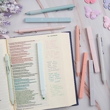 BLIEVE Pastel Highlighters Gel Pens Set for Bible Journaling
