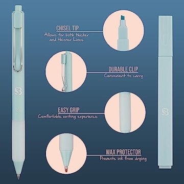 BLIEVE Pastel Highlighters Gel Pens Set for Bible Journaling