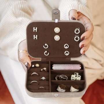 SLOZO Travel Jewelry Box - Portable Jewelry Organizer for Women and Girls