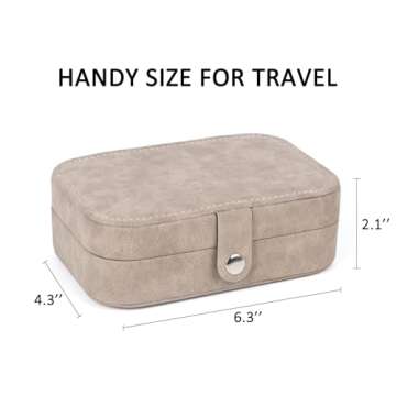 SLOZO Travel Jewelry Box for Women and Girls - Brown