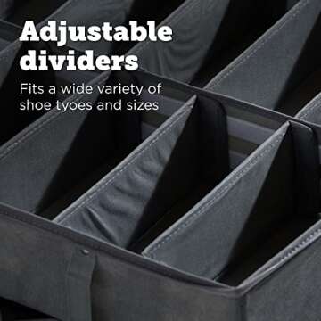 storageLAB Under Bed Storage Containers for Shoes & Accessories