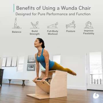 Balanced Body Pilates Wunda Chair, Pilates Equipment for Home or Studio Use
