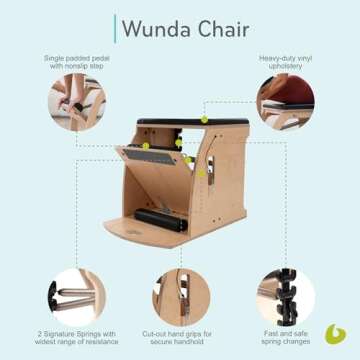 Balanced Body Pilates Wunda Chair, Pilates Equipment for Home or Studio Use