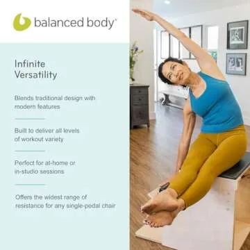 Balanced Body Pilates Wunda Chair, Pilates Equipment for Home or Studio Use