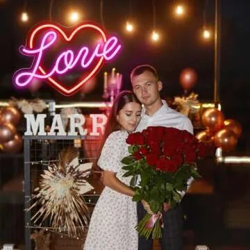 Love Heart neon Sign, Neon Love Sign Dimmable LED Neon Lights USB Powered for Girls Girlfriend Women Wedding Valentine's Day Bridal Shower Birthday Christmas Party Decoration（Pink & Red）