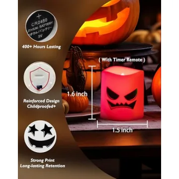 Remote Control LED Halloween Candles 12 Pack