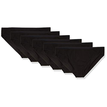Cotton Bikini Briefs for Women - Pack of 6, Black