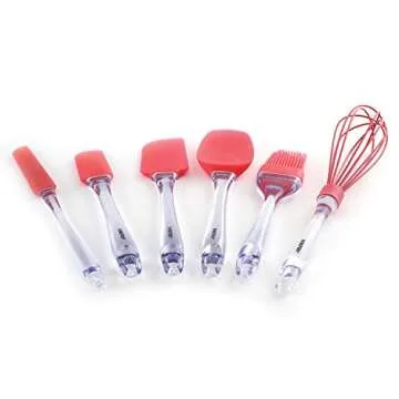 Norpro Silicone Jar/Icing Spatula, Red, 10.5in/26.5cm, As Shown