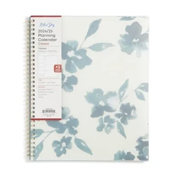 Blue Sky 2024-2025 Academic Planner: Frosted Cover, Wirebound, Bakah Blue