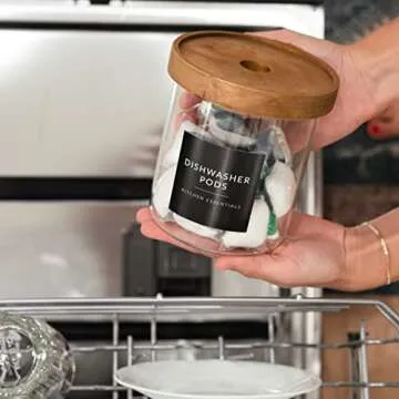 Stylish Black Laundry Labels 136 Waterproof Stickers