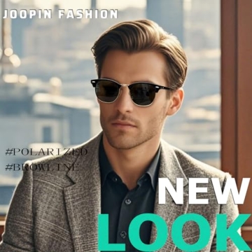 Joopin Semi Rimless Sunglasses - Polarized UV400 Shades