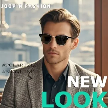 Joopin Semi Rimless Sunglasses - Polarized UV400 Shades