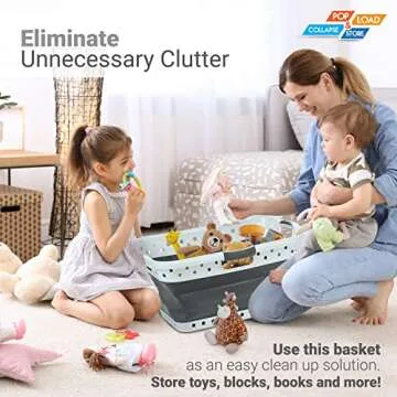 Pop Up Collapsible Laundry Basket - Sturdy & Space-Saving