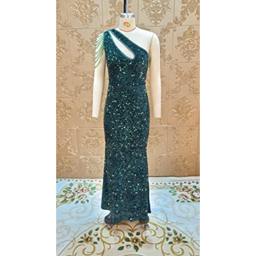 Cololura Sequin One Shoulder Mermaid Dress for Evenings
