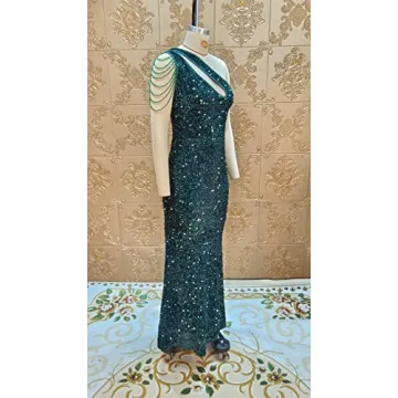 Cololura Sequin One Shoulder Mermaid Dress for Evenings