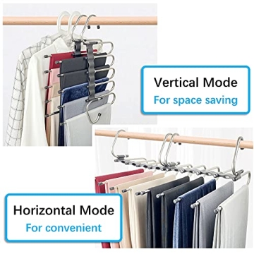 Space Saving Magic Pants Hangers - 2 Pack For Closet