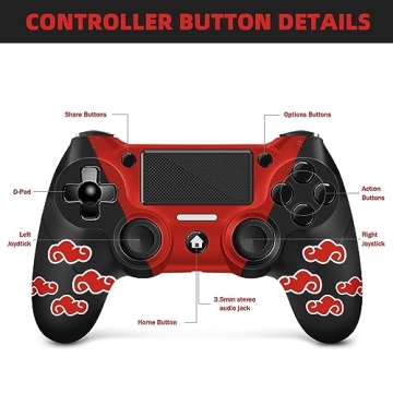 AceGamer PS4 Wireless Controller with Dual Vibration and Unique Design