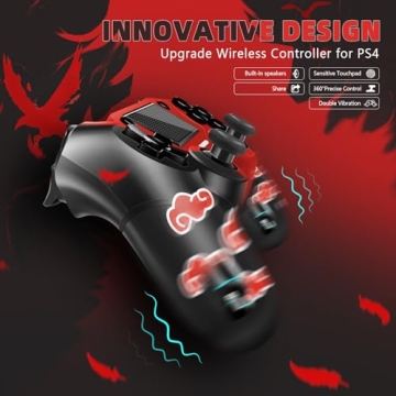 AceGamer PS4 Wireless Controller with Dual Vibration and Unique Design