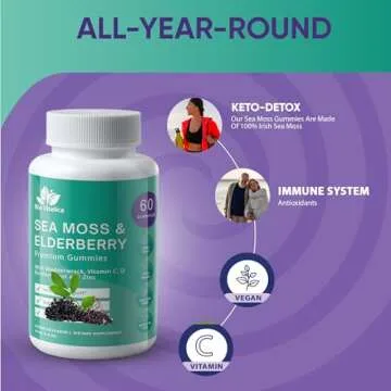 BioVitalica Sea Moss Gummies - Vitamin C D Zinc for Immunity