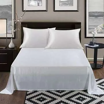 ALASKA BEAR Silk Pillowcase for Hair and Skin, Grade 6A 100% Mulberry Silk Pillow Cases King Size for Bliss Sleep with Random Color Scrunchy Set Better Than Poly Satin, 1pc, Natural Ivory White