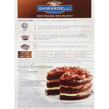 Ghirardelli Dark Chocolate Premium Brownie Mix, Includes Chocolate Chips, 20 oz Box