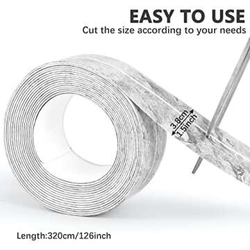 Caulk Tape Waterproof Self Adhesive for Kitchen, Bathroom, Countertop, Sink, Floor.