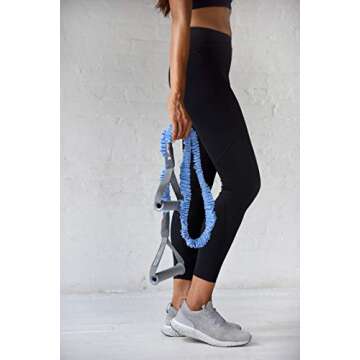 Smart Body Smart Toner - Patented Sleeved Resistance Bands for Strength and Toning (Extra Light (5lbs) Light Blue)