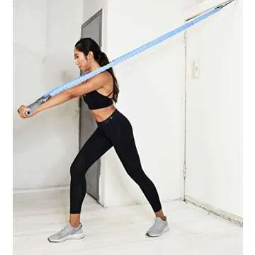 Smart Body Smart Toner - Patented Sleeved Resistance Bands for Strength and Toning (Extra Light (5lbs) Light Blue)