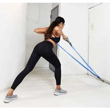 Smart Body Smart Toner - Patented Sleeved Resistance Bands for Strength and Toning (Extra Light (5lbs) Light Blue)