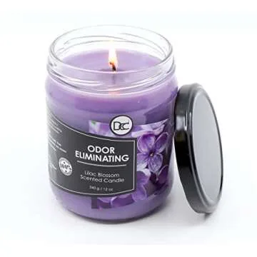Lilac Blossom Candle for Odor Elimination and Fragrance