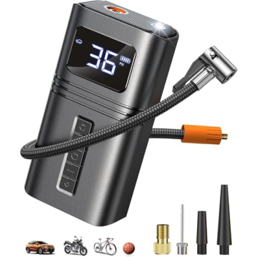 RYSEAB Tire Inflator Portable Air Compressor for Car Tire, Cordless & Strong Power, Air Pump for Car...